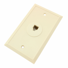 6 Position/6 Conductor Single Telephone Jack Wall Plate