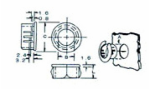 OPEN/CLOSE SNAP BUSHING 1PC