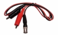 Push-on F coax connector w/alligator clips 18