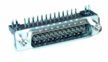 25 Pin Male D-Sub Right Angle PC Connector