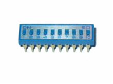 10 Pole Heavy Duty IC Type Dip Switch with Gold Contacts
