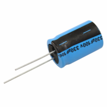 330 µF 100v radial high voltage capacitor