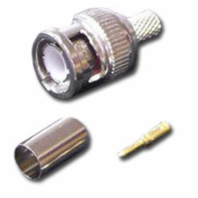 BNC Male Connector, Crimp Style for RG58/U Cable