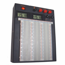 Powered Breadboard w/ LCD Voltage Displays (PBB-272A)