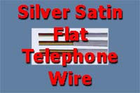 Silver Satin Flat Telephone Wire