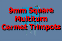 9mm Square Multiturn Cermet Sealed Industrial Trimpots