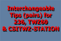 Interchangeable Tips (pairs) for 236, TWZ60 & CSITWZ-STATION