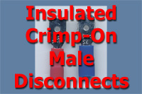 Insulated Crimp-On Male Disconnects