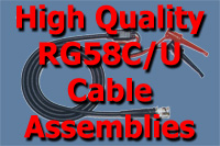 High Quality RG58C/U Cable Assemblies