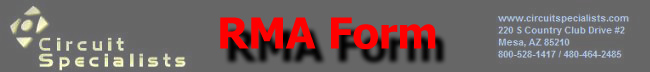 RMA Form