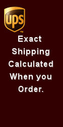 Exact United Parcel Service shipping charges are automatically calculated for you when you place an order.