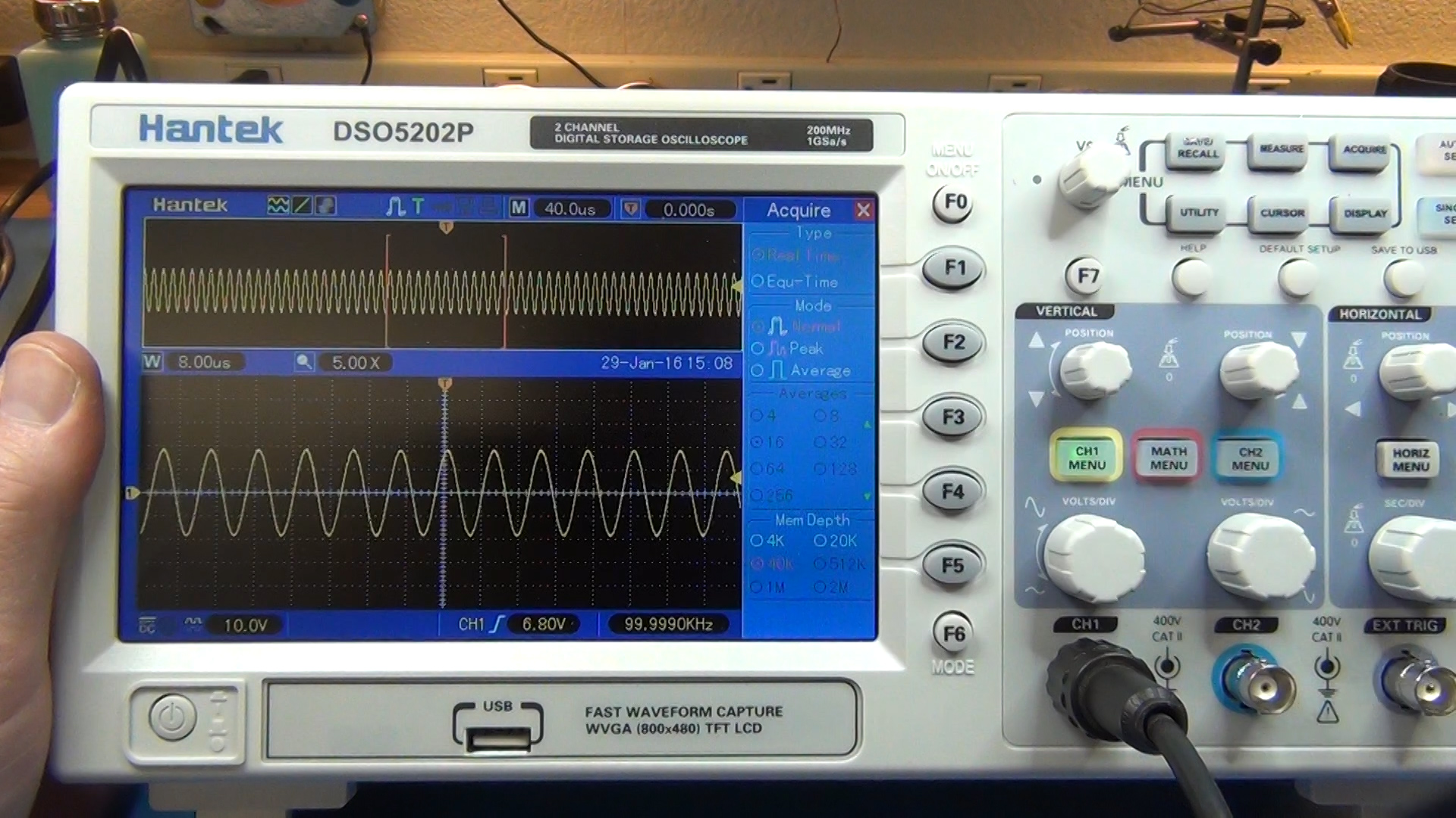 What does an oscilloscope measure?