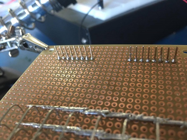 8 pin headers soldered