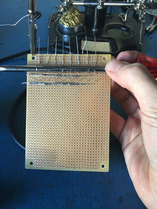 Solder anode columns matrix