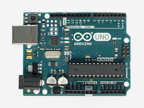 Arduino UNO R3 Front - Source: Arduino.cc