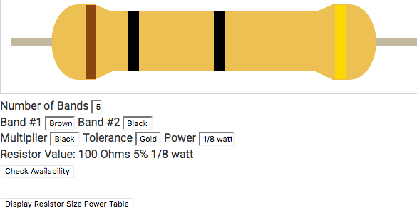 resistor color calculator