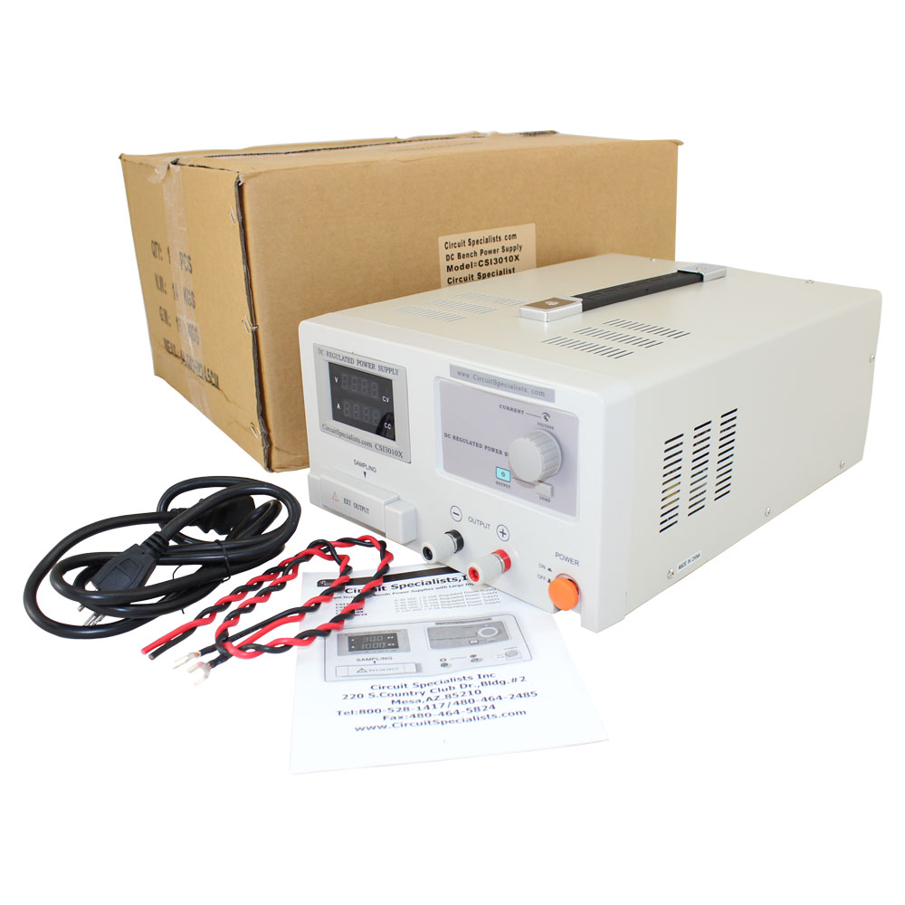 Linear Power Supply: 0-30 Volt, 0-10 Amp with Adjustable Current Limiting