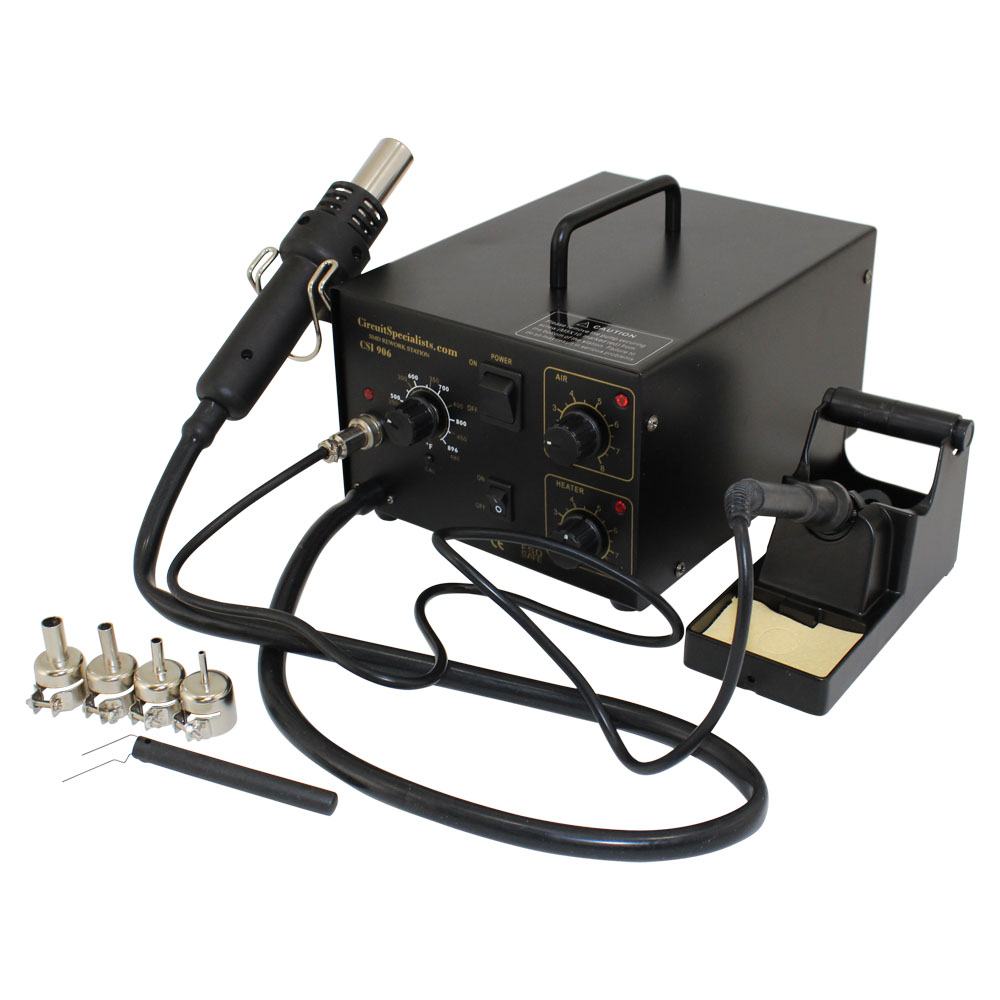 Hot Air Station with Soldering Iron & 16 Nozzle Set
