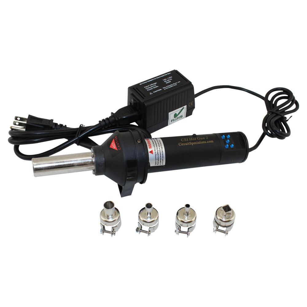 Electronic Heat Gun Hot Air Gun Dual-Temperature 4 Nozzles 1500W DIY Repair Tool 