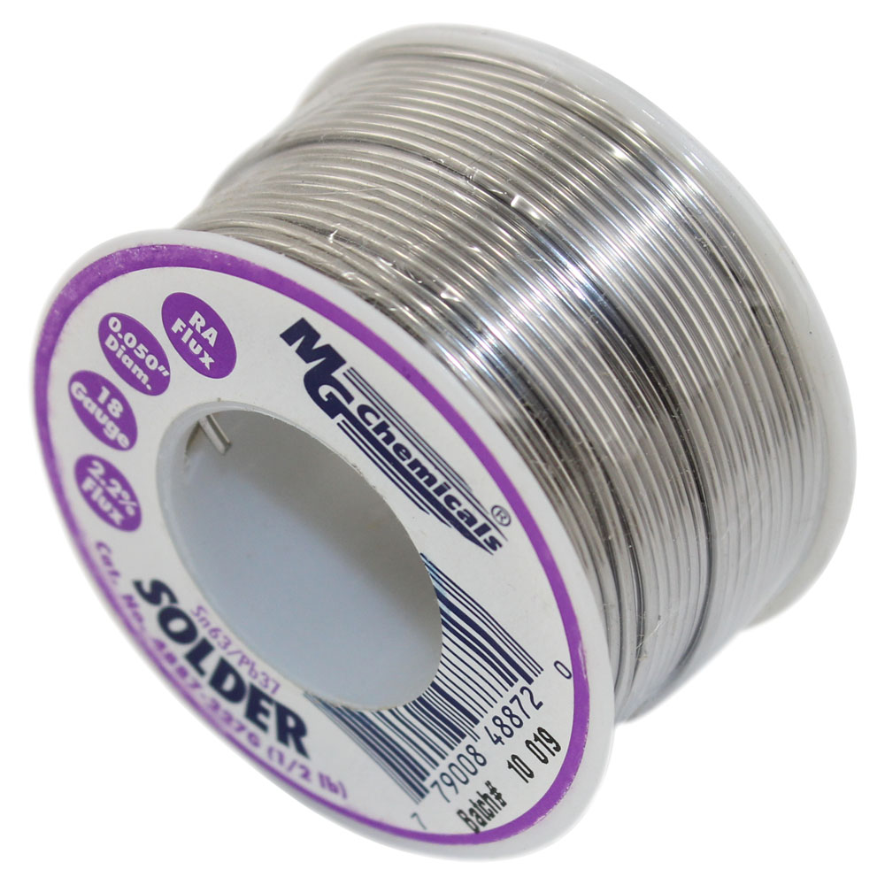 .05" 18 Gauge 1/2 lb Sn63 / Pb37 Leaded Solder