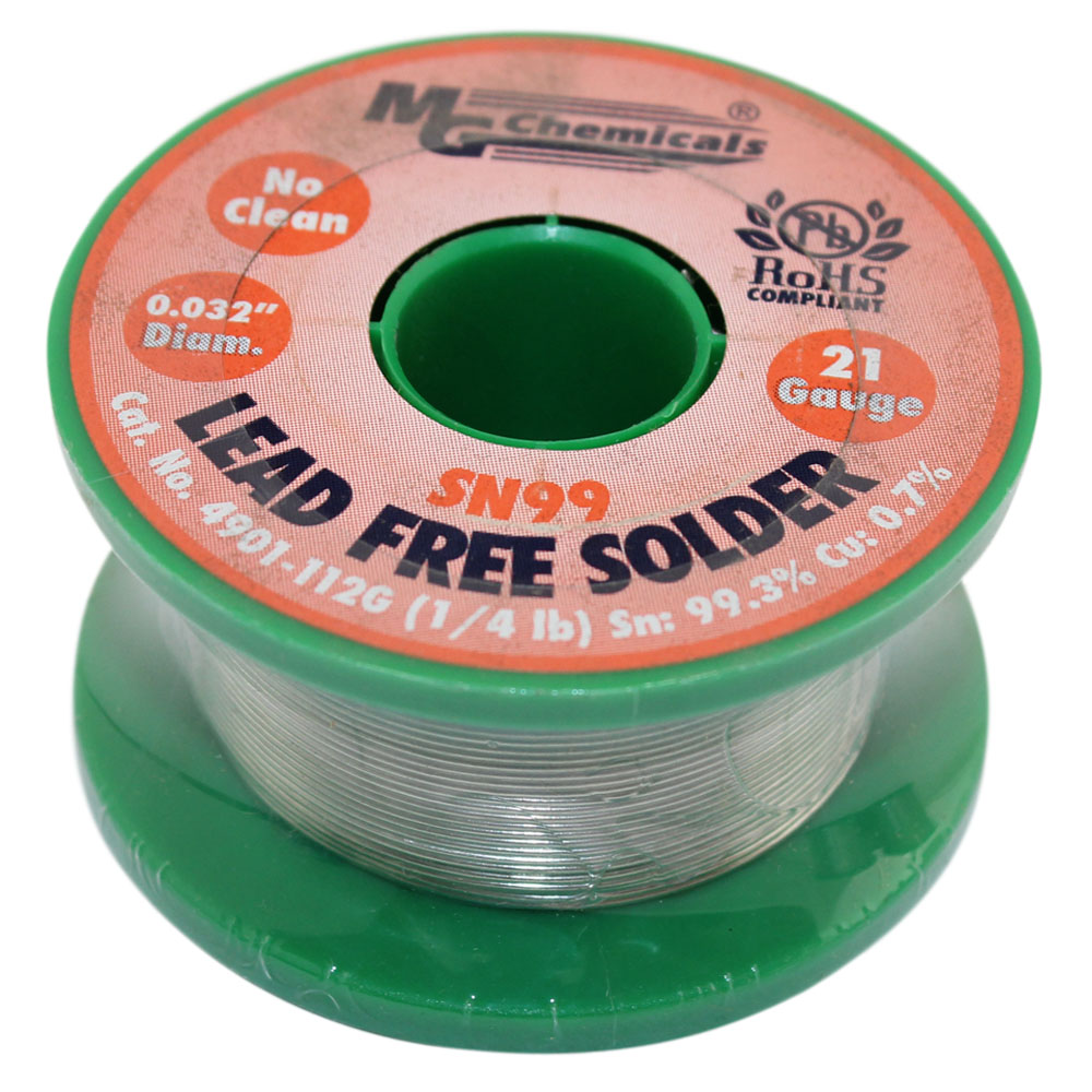 .032" 21 Guage 1/4lb SN99 Lead Free Solder | No Clean | MG Chemicals