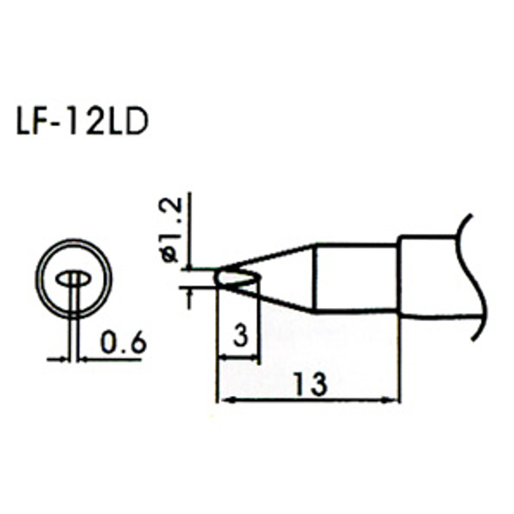 1.2mm Bevel Type Lead-Free Solder Tip/Element