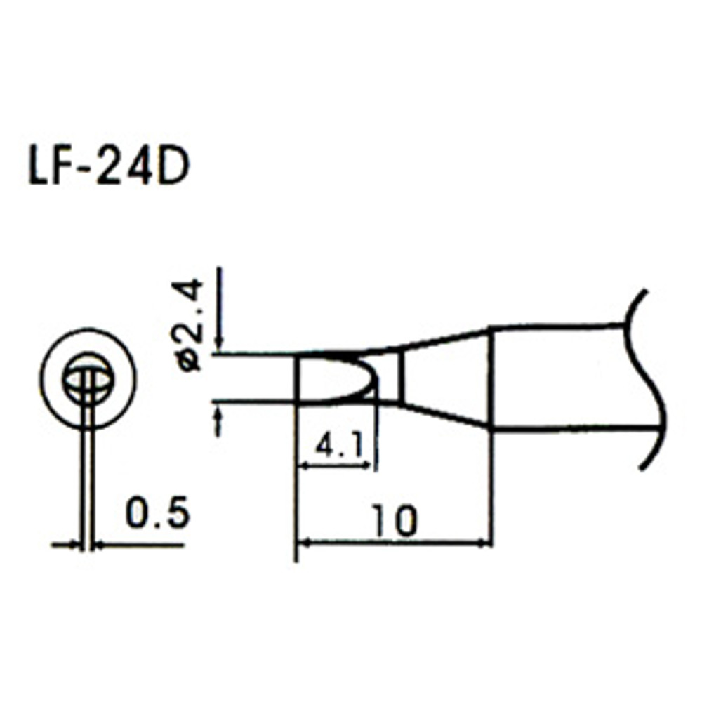 2.4mm Bevel Type Lead-Free Solder Tip/Element