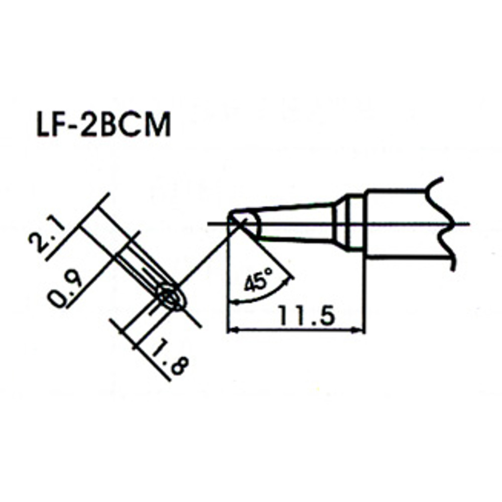 2mm Flow Type Lead-Free Solder Tip/Element