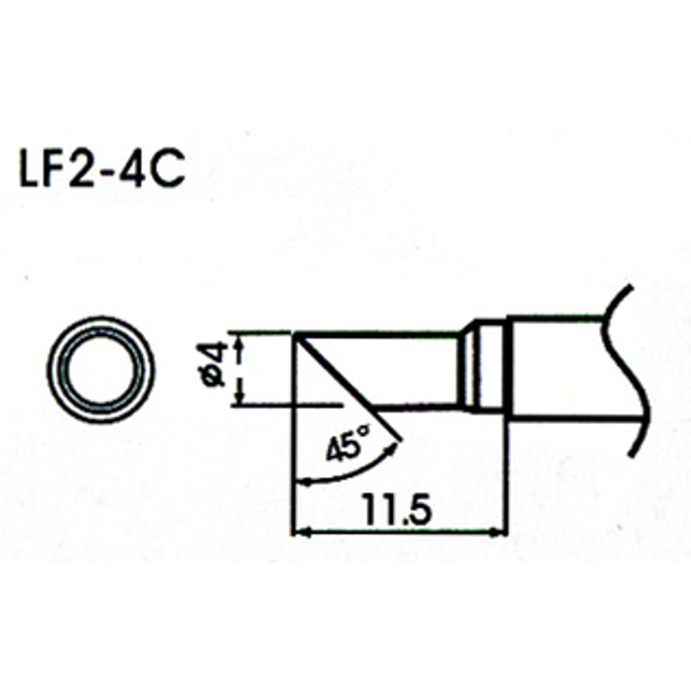 4mm Chisel Type Lead-Free Solder Tip/Element