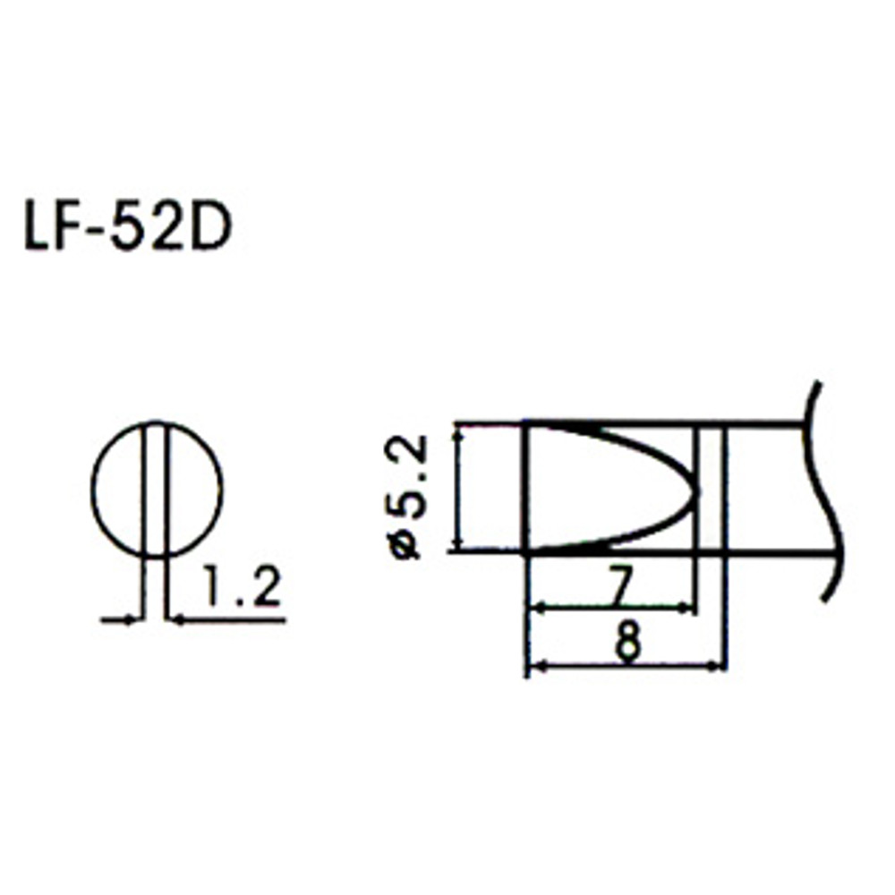 5.2mm Bevel Type Lead-Free Solder Tip/Element