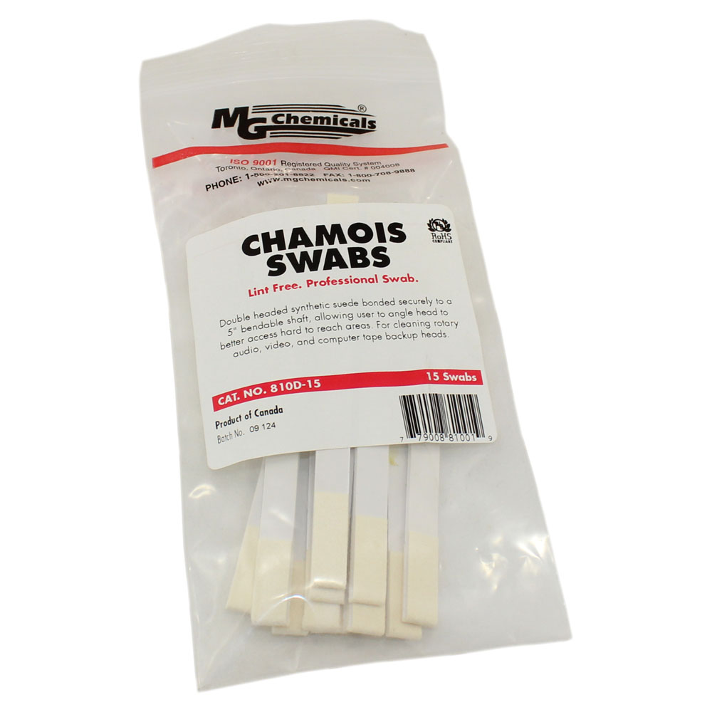 Lot of 4 Packs of 15pc=60 Swabs Chemtronics CC15 Chamois Tip Swabs N0S 1986 
