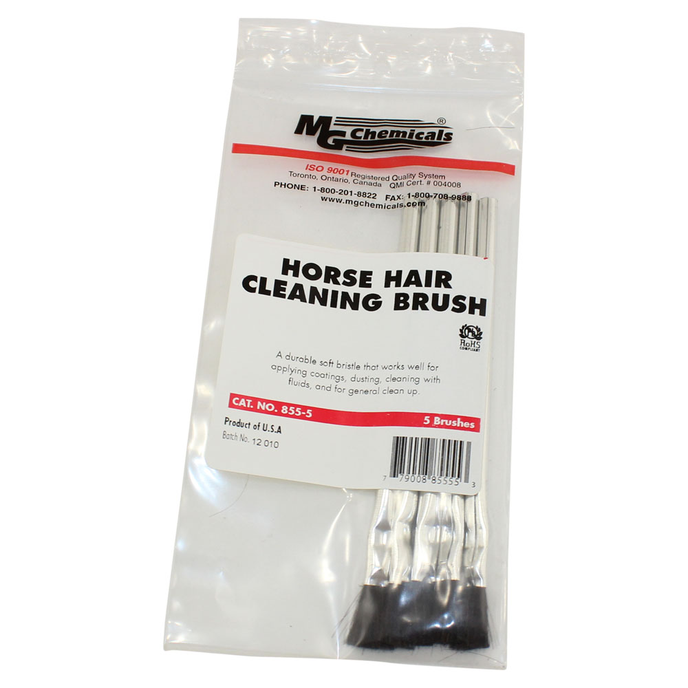 Horse Hair Cleaning Brushes - 5 Per Package
