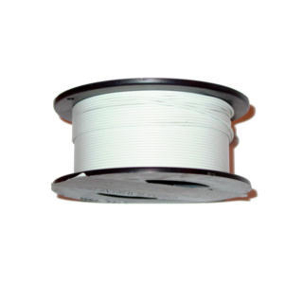 22AWG 100' Solid White Wire