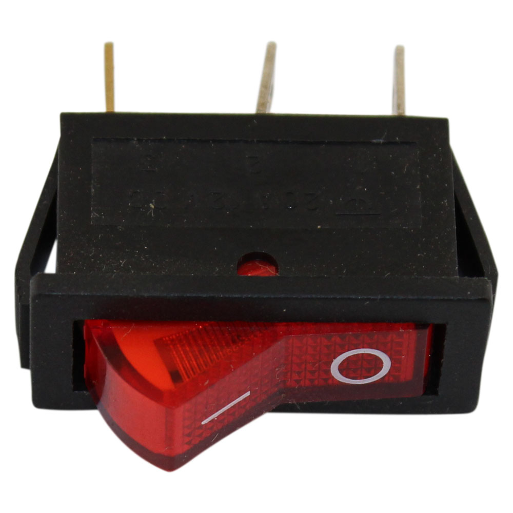 SPST ON/OFF Red Illuminated Rocker Switch