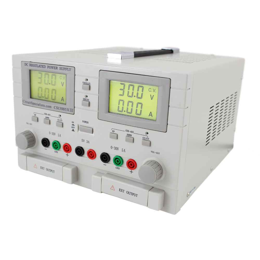 Triple Output 30 Volt Adjustable Linear DC Power Supply 5 Amps
