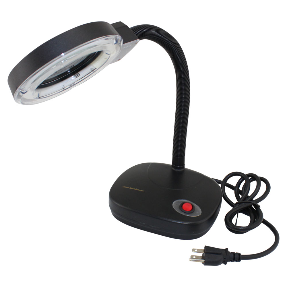 Magnifying Table Lamp with 2x/20x Magnifier Lens