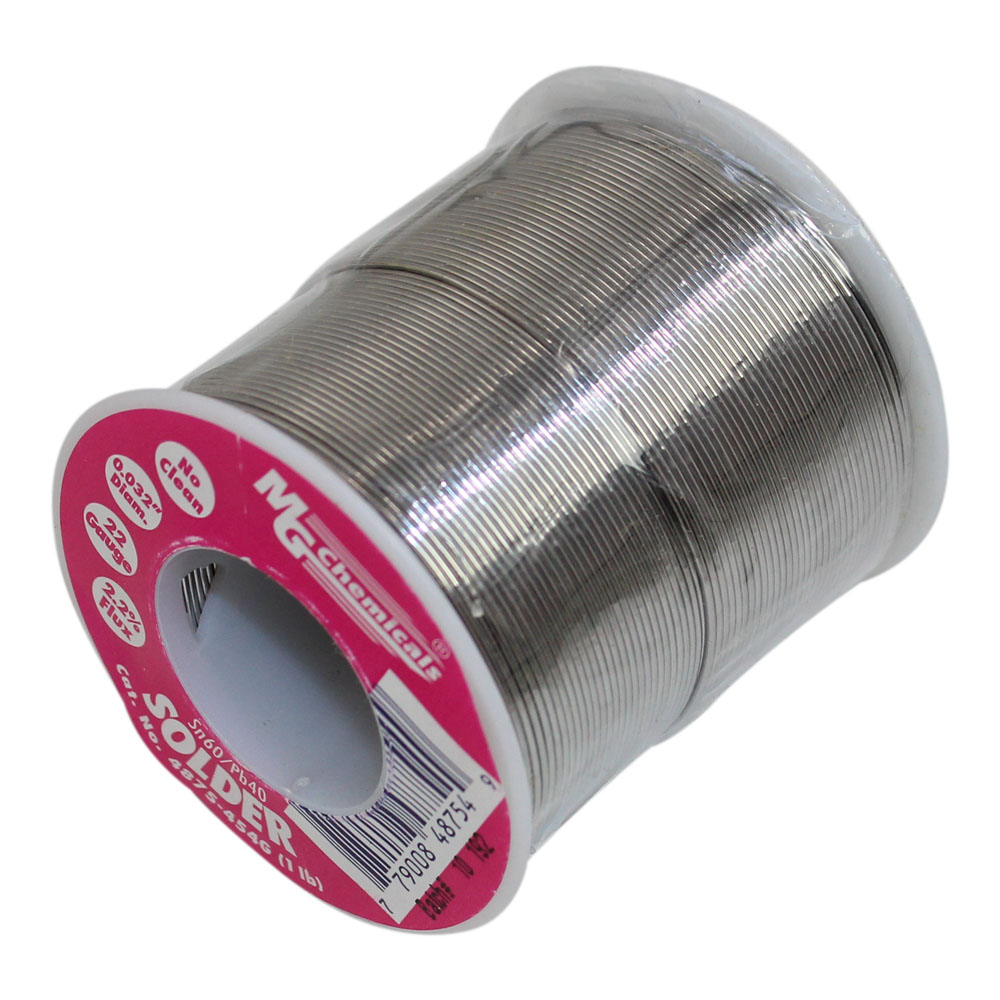 .032" 22 Gauge 1 lb Sn60 / Pb40 Leaded SolderNo Clean