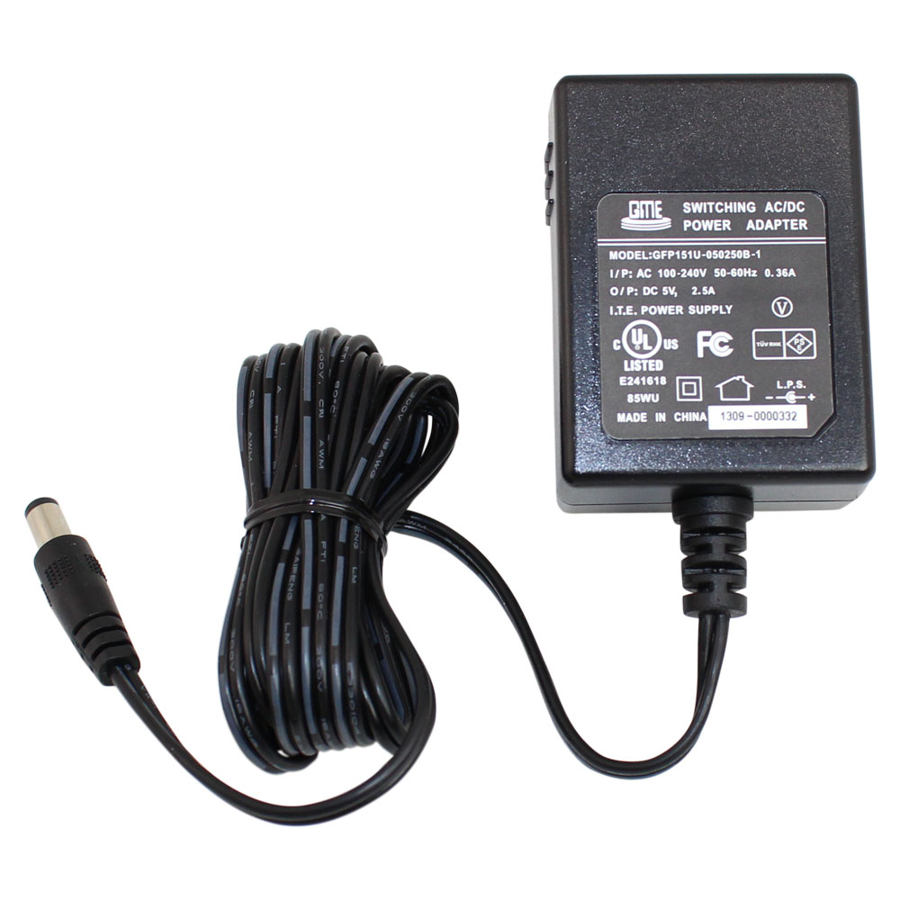 5 Volt 2.5 Amp Plug In Wall Mount Power Supply