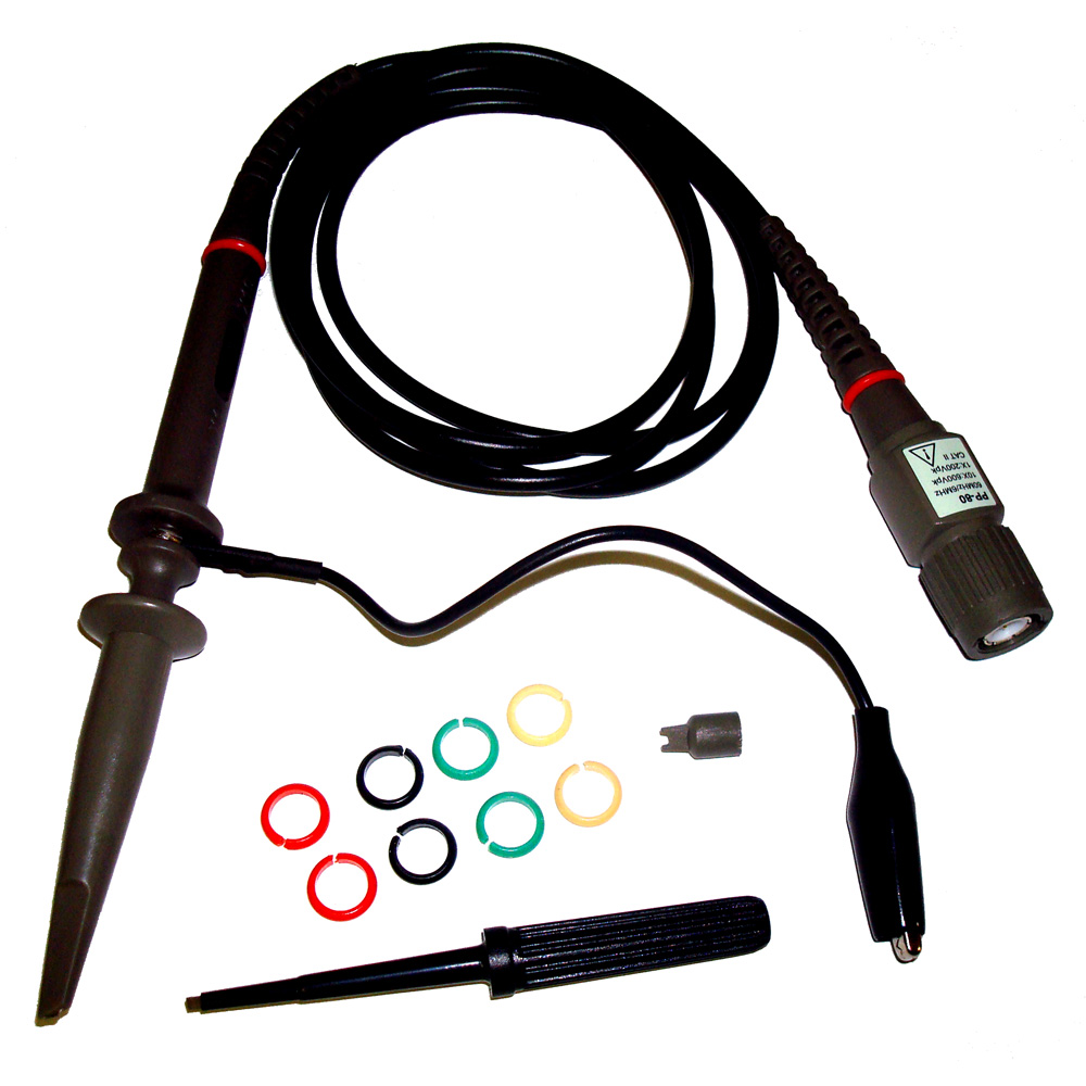 Hantek PP-90 x1 x10 Digital Oscilloscope Clip Probe Kit 80MHz Test Leads Tool 