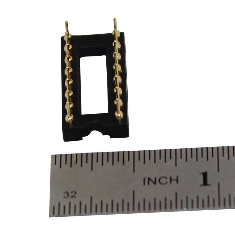 16 Pin Machine Tooled Low Profile IC Socket