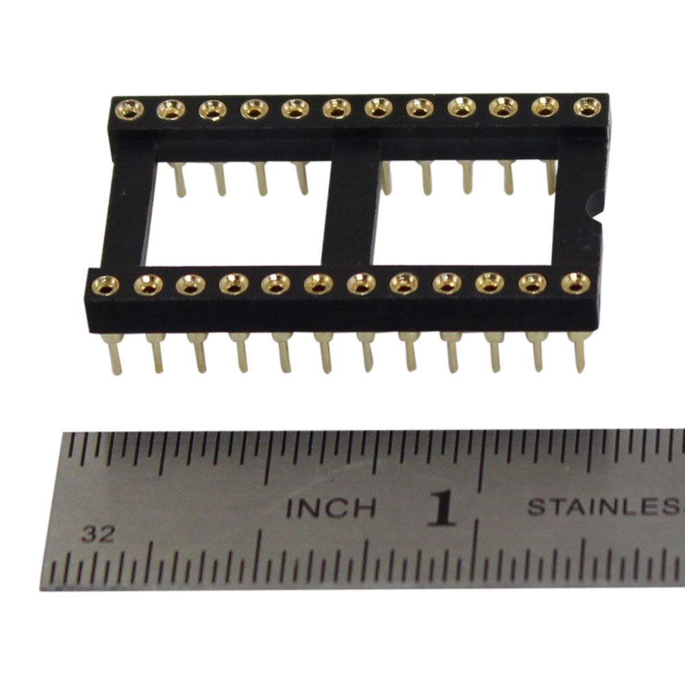 24 Pin Machine Tooled Low Profile IC Socket