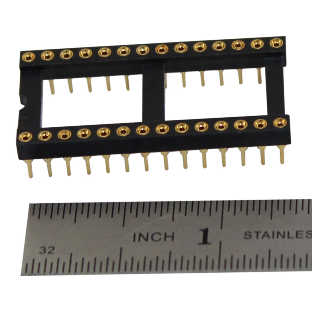 28 Pin Machine Tooled Low Profile IC Socket