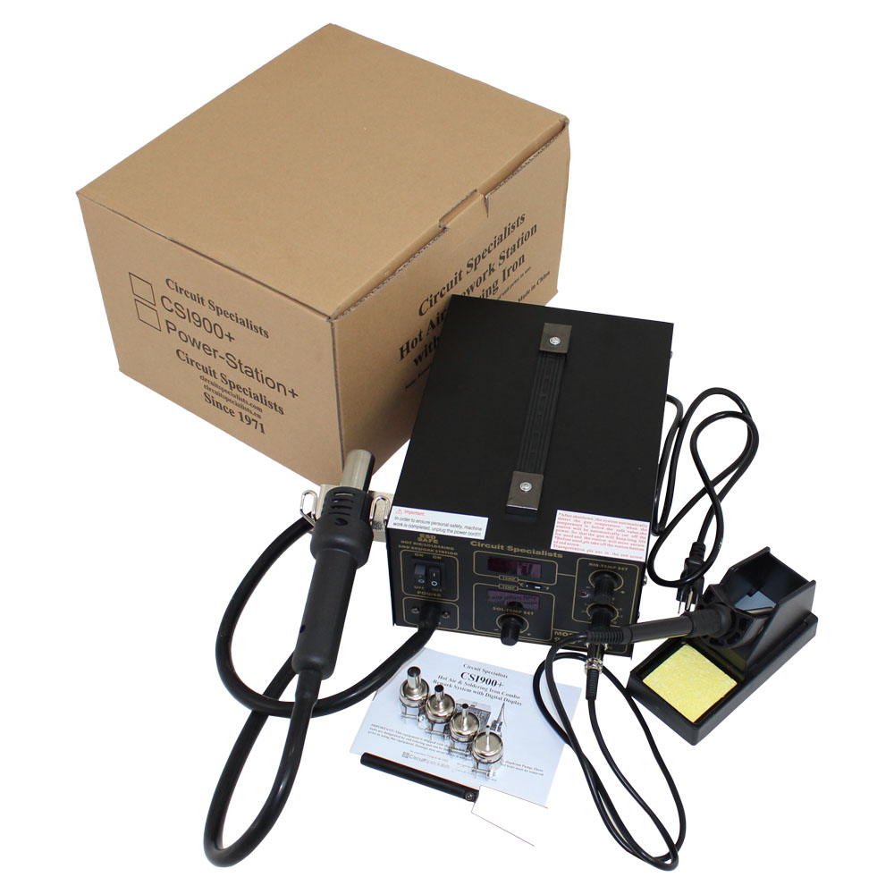 Hot Air/Soldering Iron Rework Station with Digital Display