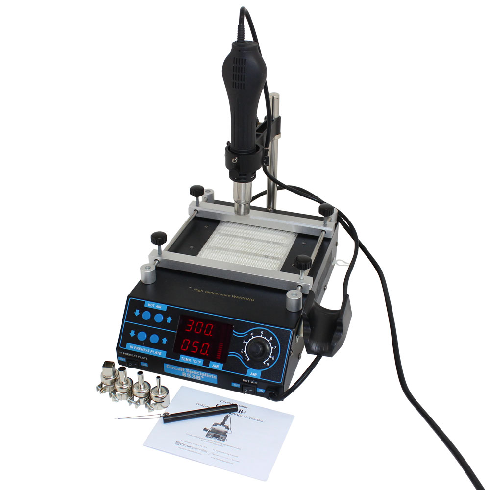 PCB Preheater and Desoldering System with Hot Air Gun