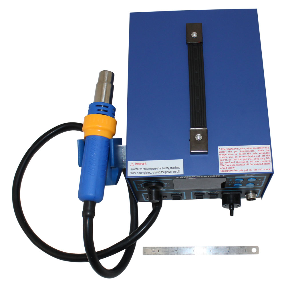 Deluxe Hot-Air Station - Soldering Iron, Liquid Crystal Display, Smoke Absorber & Component Pick-Up Wand