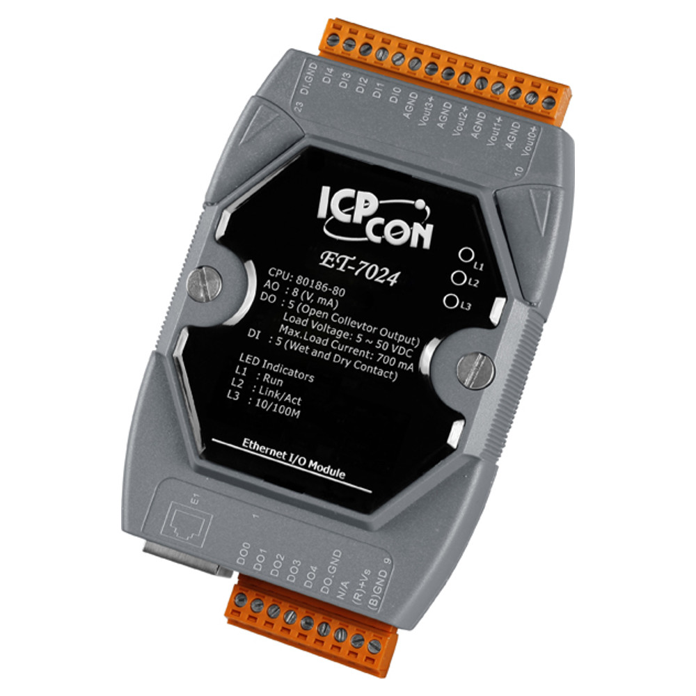 MODBUS TCP BASED REMOTE ETHERNET DATA ACQUISITION I/O MODULE WITH 4-CHANNEL ANALOG OUTPUT,