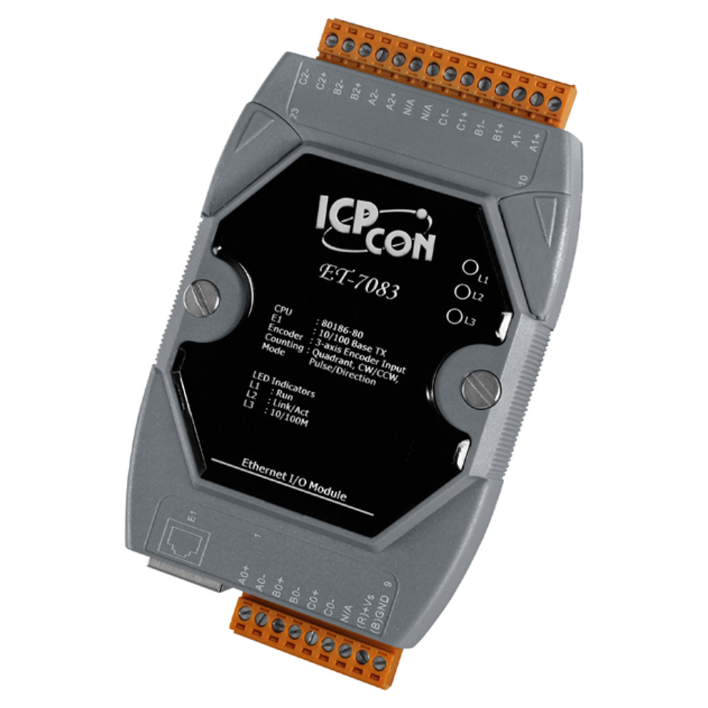 16-CHANNEL ISOLATED DIGITAL INPUT DATA ACQUISITION MODULE WITH 32-BIT COUNTERS, COMMUNICABLE OVER ETHERNET AND MODBUS TCP PROTOCOL.