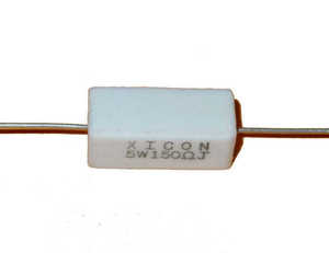 QTY 5 ea 25 Ohm 5 Watt Wire Wound Power NOS, New Old Stock F34 Resistor 