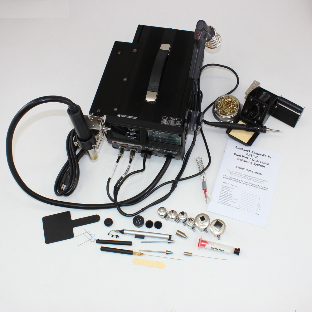 Deluxe High Powered All In One Work Station with Hot Air, Suction & Soldering
