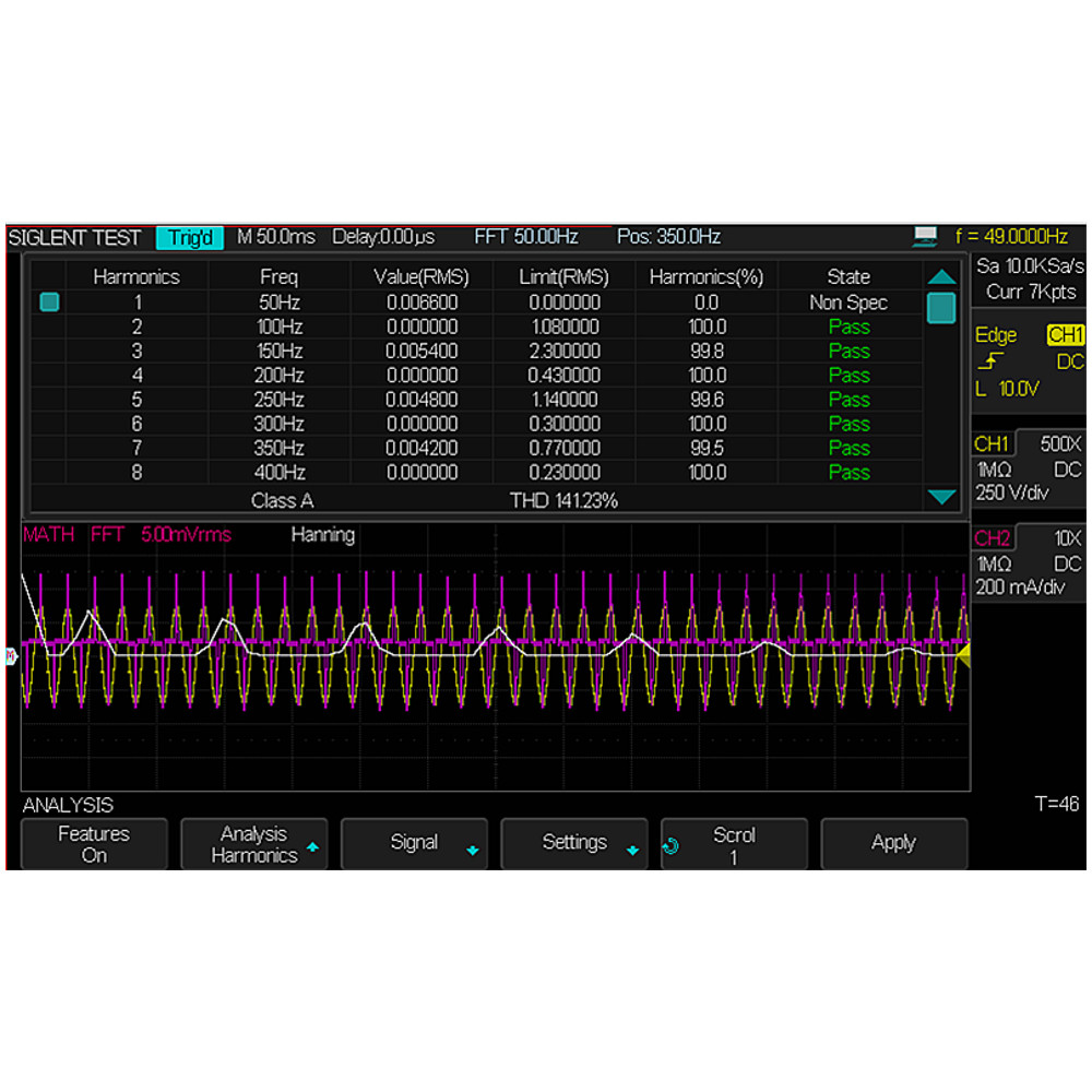 Power Analysis Software for the Siglent SDS2000X Series Oscilloscopes